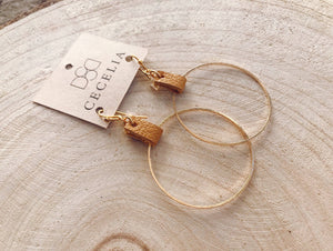 Cecelia Designs Jewelry - Leather Hoop Earrings